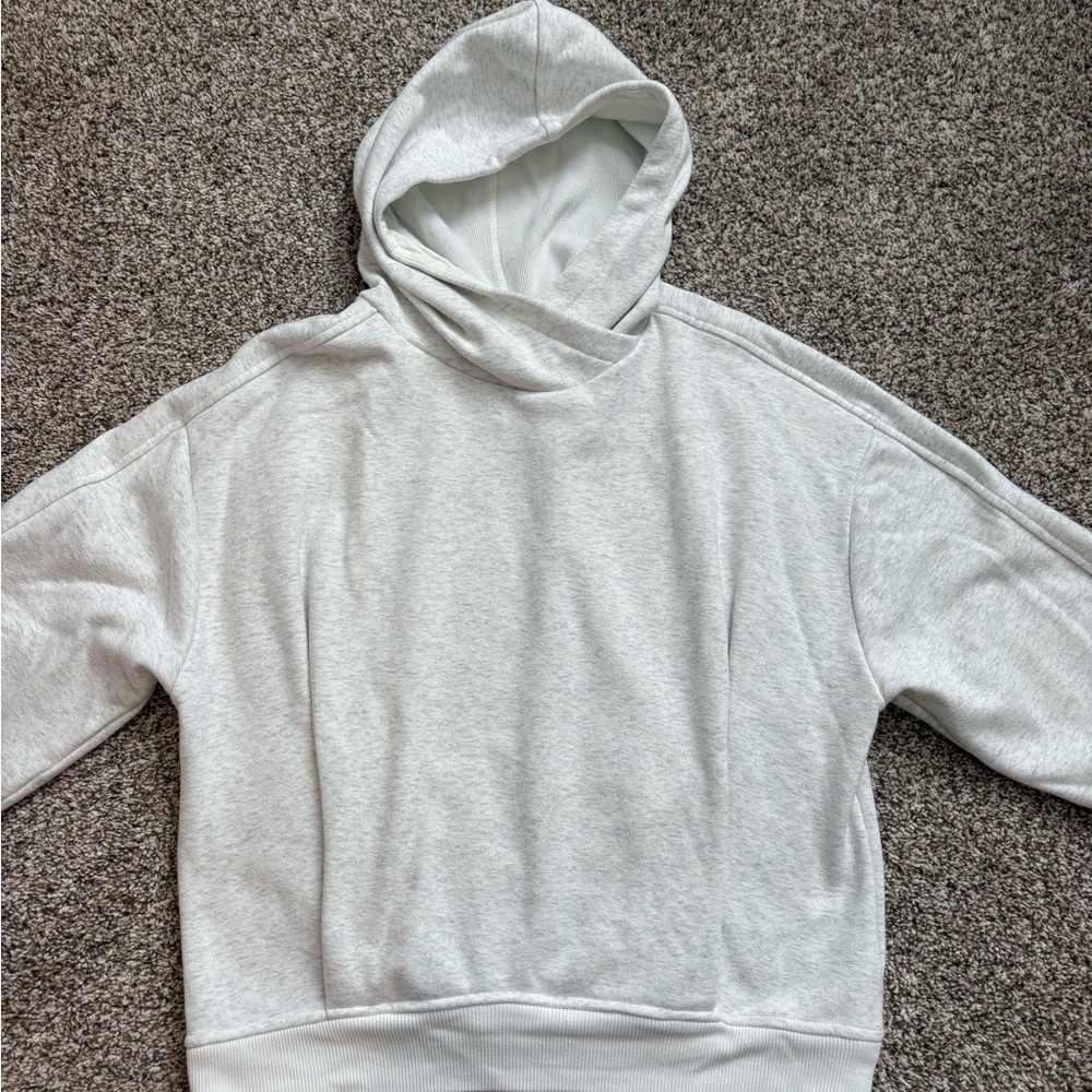 Athleta Cozy Light Gray Hoodie